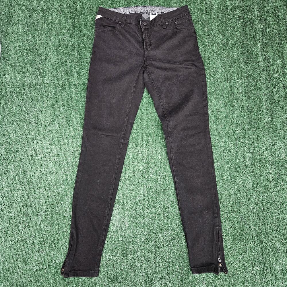 Women’s Harley Davidson Skinny Zip Mid-Rise Black Jeans 99178-16VW Sz 29